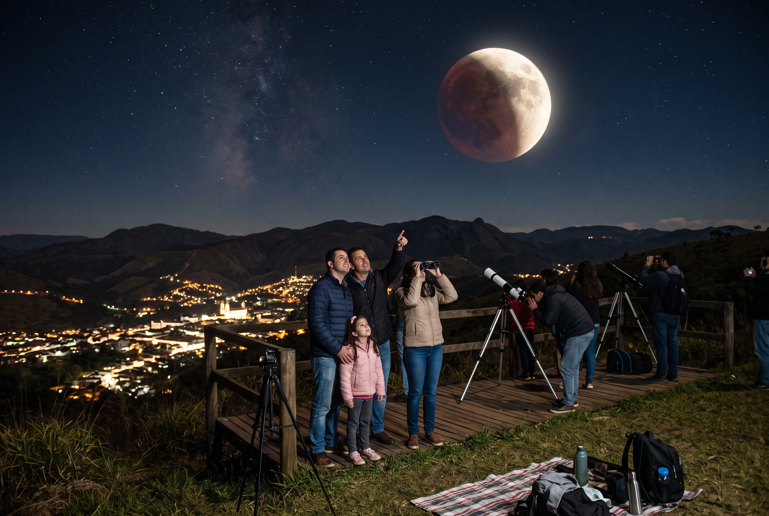 Eclipse Lunar Parcial: Um Espectáculo Celestial no Céu Brasileiro